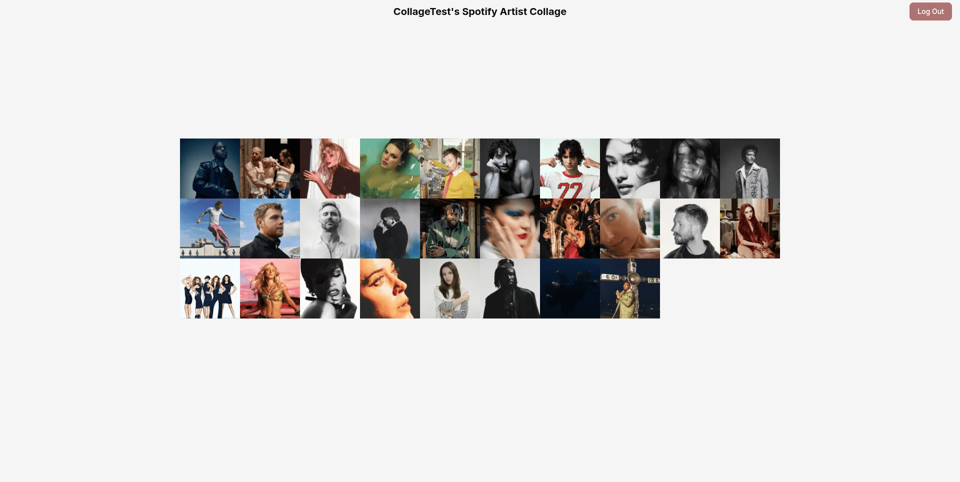 Spotify Artist Collage